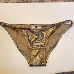 J Crew Brazilian Bronze- Gold- Metallic Bikini Bottom with tags never worn